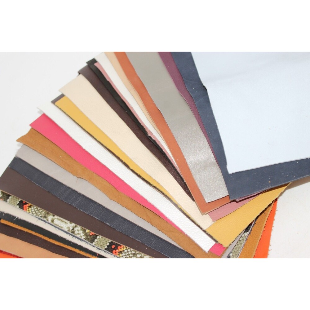 30 Real Leather Sheets Craft Cutter 8x12" Colorful Fun Patterns Colors Snake - Picture 3 of 10